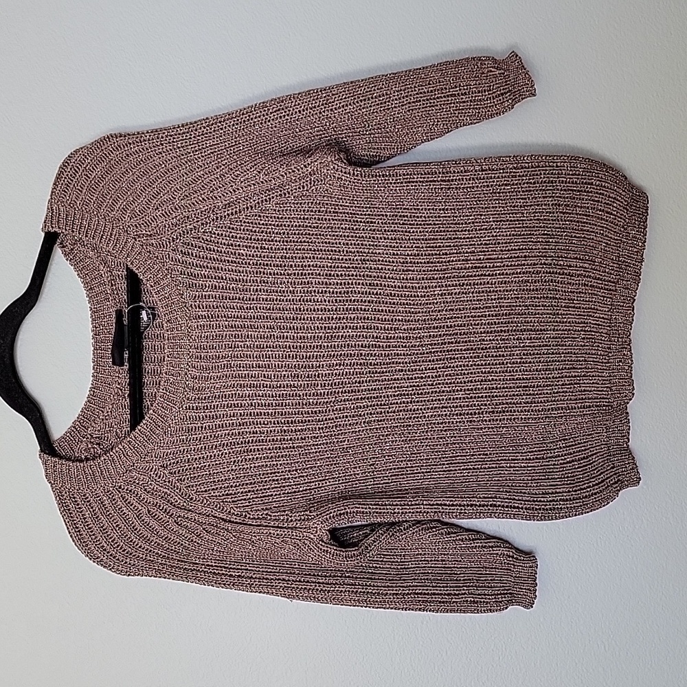 Lane Bryant NWT chunky knit metallic bronze sweater size Medium